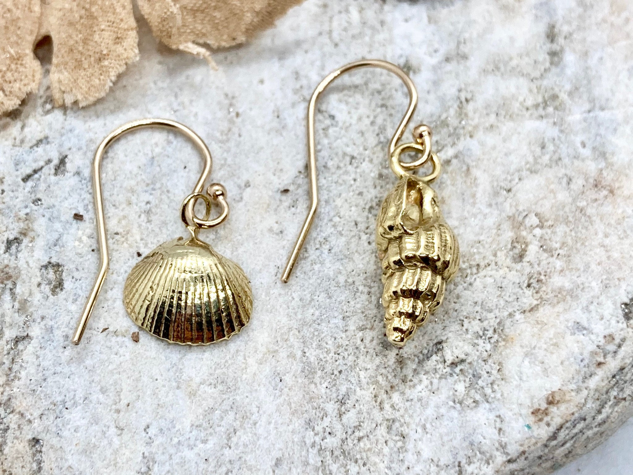 Gold Conch Shell Earrings – maedaeco